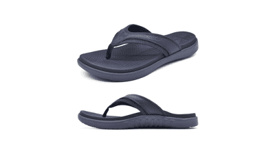 KuaiLu Men's Orthopedic Arch Support Flip Flops