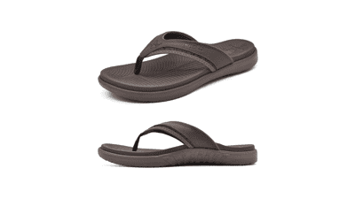 KuaiLu Men's Orthopedic Sport Flip Flops