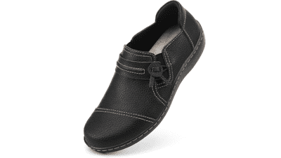 LAZYPOP Women's Leather Loafers: Comfort & Style