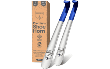 Long Handle Metal Shoe Horn - Easy Shoe Helper