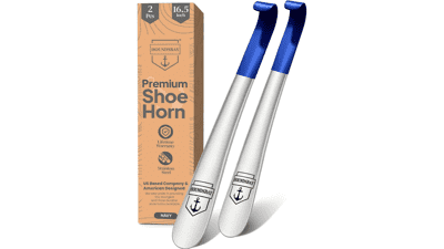 Long Handle Metal Shoe Horn - Easy Shoe Helper