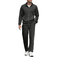 Men's 2-Piece Tracksuit: Full Zip Athletic Sweatsuit