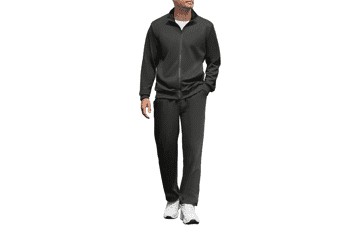 Men's 2-Piece Tracksuit: Full Zip Athletic Sweatsuit