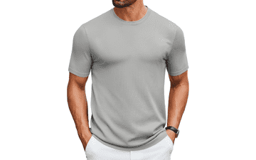 Men's Knit Crewneck T-Shirt - Summer Basic Top
