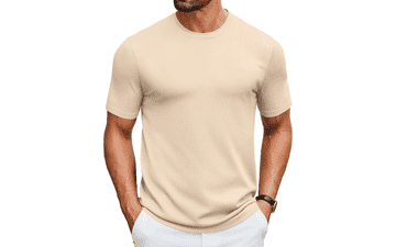 Men's Knit Crewneck Tee - Summer Style