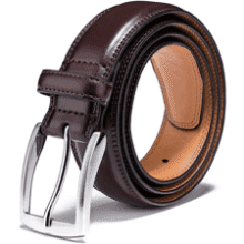 Men's Leather Dress Belt - Genuine Leather, Classic & Fashion