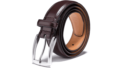 Men's Leather Dress Belt - Genuine Leather, Classic & Fashion