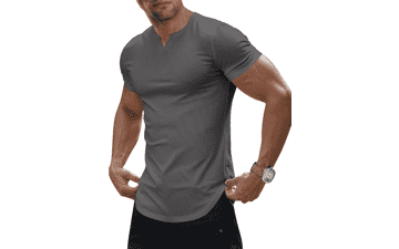 Men's Muscle V-Neck Workout Shirt