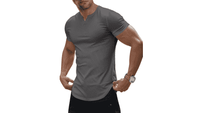 Men's Muscle V-Neck Workout Shirt
