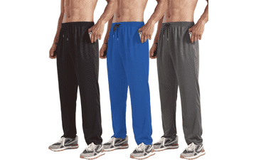 Men's Open Bottom Sweatpants 3-Pack - Workout & Lounge