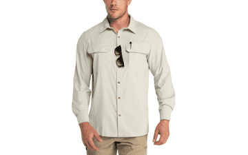 Men's UPF 50+ Sun Protection Shirt - Long Sleeve, Quick Dry