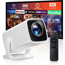 Mini Portable Projector - 1080P Full HD, 4K Support