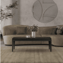 Modern Coffee Table with Hidden Drawer - Burnt Black