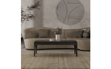 Modern Coffee Table with Hidden Drawer - Burnt Black