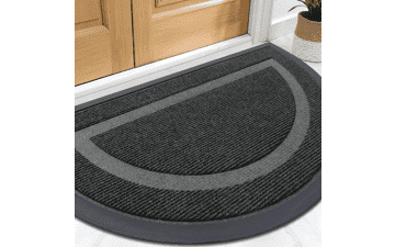 Non-Slip Half Circle Door Mat - Waterproof Welcome Mat