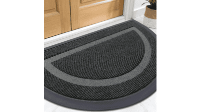 Non-Slip Half Circle Door Mat - Waterproof Welcome Mat