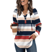 OFEEFAN Women's Oversized Button-Up Hoodie