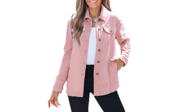 Oversized Denim Shacket: Women's Western Jean Jacket