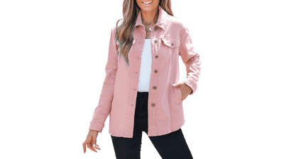 Oversized Denim Shacket: Women's Western Jean Jacket