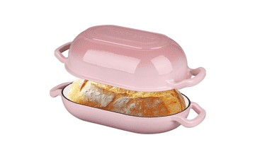 Pink Enameled Cast Iron Sourdough Bread Oven - 5QT Dutch Oven