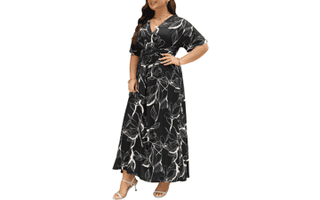 Plus Size Floral Maxi Dress - Wedding Guest & Party Ready!
