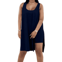 Plus Size Tunic & Biker Shorts Set