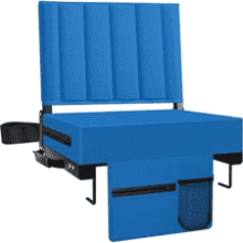 Portable Stadium Seat with Back Support - Blue