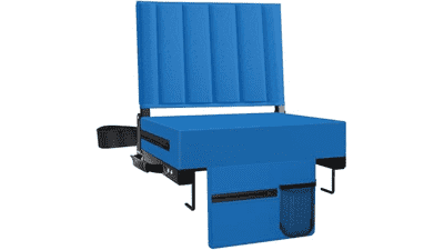Portable Stadium Seat with Back Support - Blue