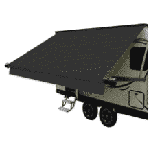 RV Awning Replacement Fabric - Heavy Duty 16'2" Vinyl Canopy - Black