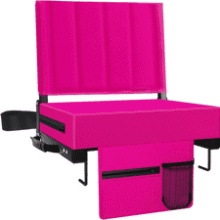 Red Stadium Seat with Back Support & Cup Holder
