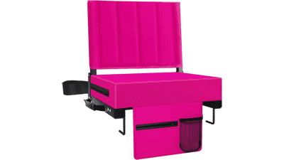 Red Stadium Seat with Back Support & Cup Holder