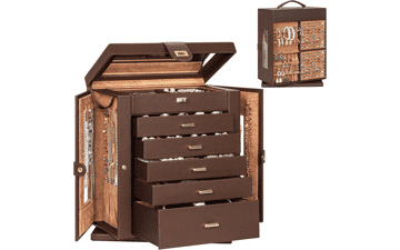Rotating Jewelry Organizer Box - 6 Tier Jewelry Storage Case
