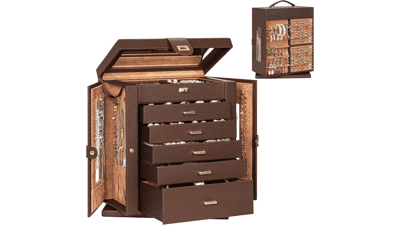 Rotating Jewelry Organizer Box - 6 Tier Jewelry Storage Case