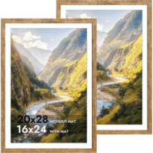 Rustic Brown 20x28 Poster Frame Set - Perfect for 16x24 or 20x28 Photos