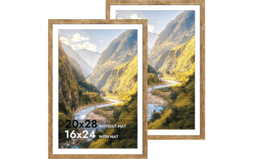 Rustic Brown 20x28 Poster Frame Set - Perfect for 16x24 or 20x28 Photos