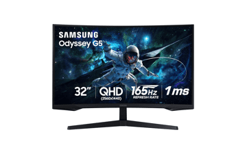 SAMSUNG 32" Odyssey G55C Curved Gaming Monitor - QHD, 165Hz, 1ms