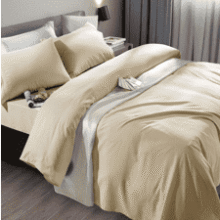 SONORO KATE Beige Twin Bed Sheet Set - Deep Pocket, Super Soft