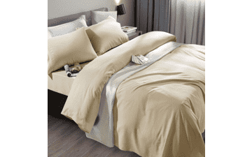 SONORO KATE Beige Twin Bed Sheet Set - Deep Pocket, Super Soft