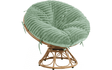 Sage Green Papasan Chair Cover - Plush & Fluffy