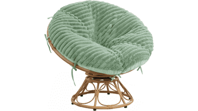 Sage Green Papasan Chair Cover - Plush & Fluffy