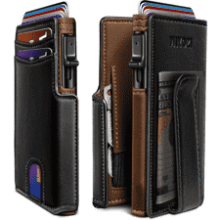 Slim RFID Wallet with Money Clip & Coin Pocket