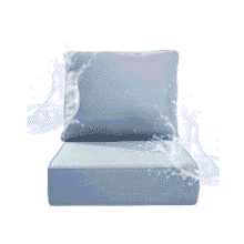 Thick Outdoor Chair Cushions - Waterproof Patio Cushions - Baby Blue