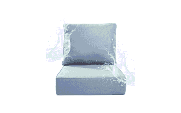 Thick Outdoor Chair Cushions - Waterproof Patio Cushions - Baby Blue