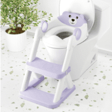 Toddler Potty Training Seat with Step Stool - Purple