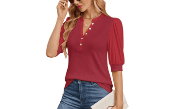Trendy 2025 Women's Summer Puff Sleeve Top
