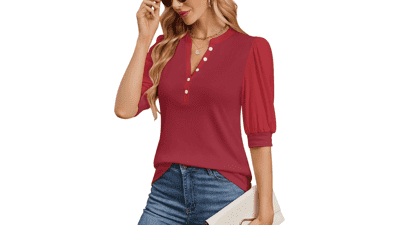 Trendy 2025 Women's Summer Puff Sleeve Top