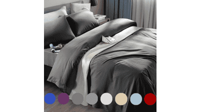 Twin Dark Grey Bed Sheet Set - Super Soft Microfiber