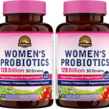Vitalitown Women's Probiotics: 120 Billion CFUs for Gut & Vaginal Health