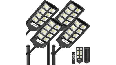 Waterproof 6000K LED Solar Flood Lights with Motion Sensor