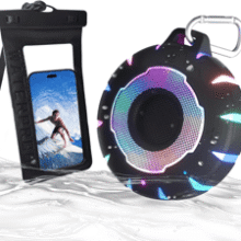 Waterproof Bluetooth Shower Speaker with Phone Pouch